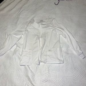 Cherokee white scrub jacket